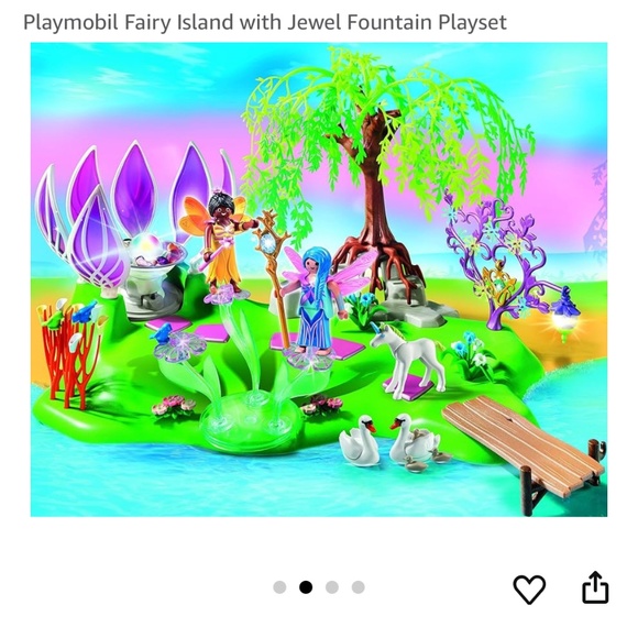 Playmobil 5444 🧚‍♀️Fairy Island with Jewel Fountain Playset - Picture 14 of 14